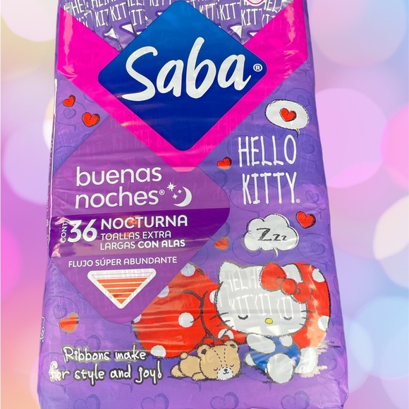 Hello Kitty Saba Overnight With Wings Pads - Picture 2 of 3